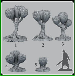 3D Printed Fantastic Plants and Rocks Scifi Unknown Flowers 28mm - 32mm D&D Wargaming (Online Only)