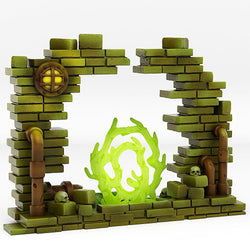 3D Printed Fantastic Plants and Rocks  Sewer Portal With Its Toxic Liquid Effect 28mm - 32mm D&D Wargaming (Online Only)