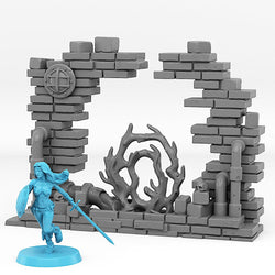 3D Printed Fantastic Plants and Rocks  Sewer Portal With Its Toxic Liquid Effect 28mm - 32mm D&D Wargaming (Online Only)