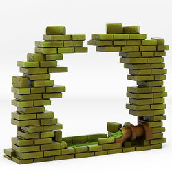 3D Printed Fantastic Plants and Rocks  Sewer Portal With Its Toxic Liquid Effect 28mm - 32mm D&D Wargaming (Online Only)