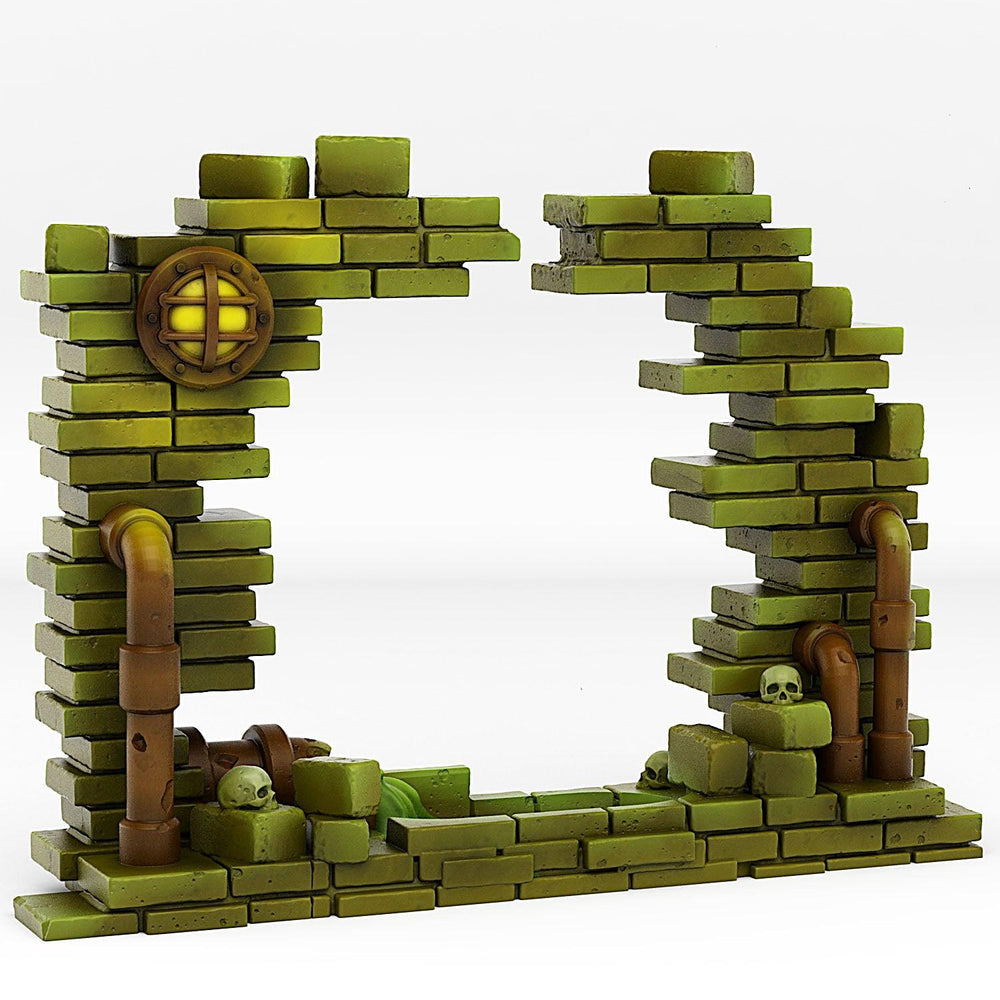 3D Printed Fantastic Plants and Rocks  Sewer Portal With Its Toxic Liquid Effect 28mm - 32mm D&D Wargaming (Online Only)