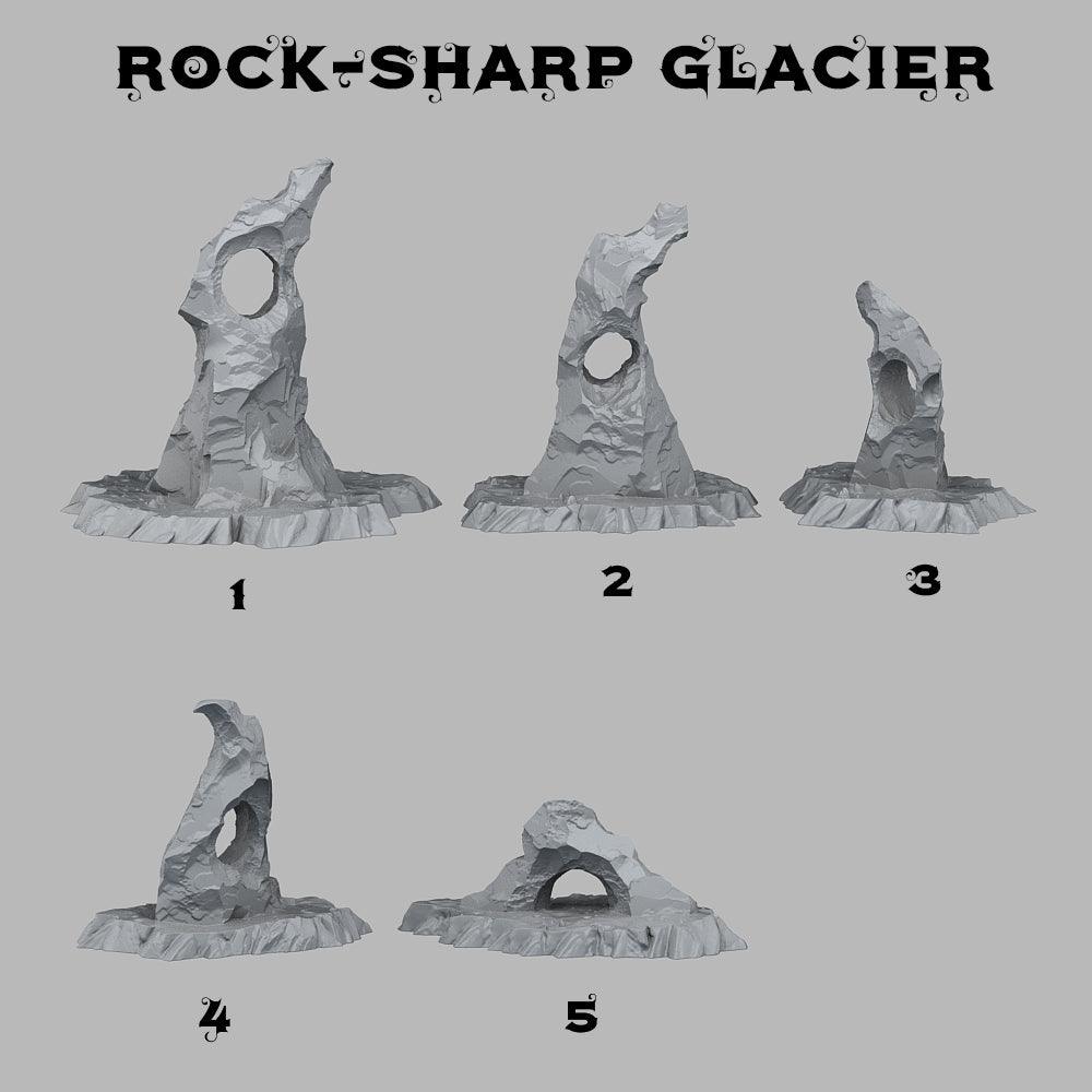 3D Printed Fantastic Plants and Rocks Sharp Glacier 28mm - 32mm D&D Wargaming (Online Only)