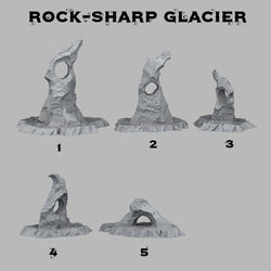 3D Printed Fantastic Plants and Rocks Sharp Glacier 28mm - 32mm D&D Wargaming (Online Only)