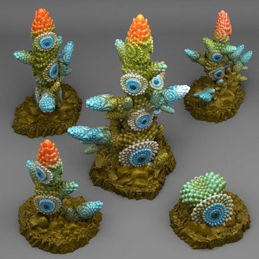 3D Printed Fantastic Plants and Rocks Shield Cactus 28mm - 32mm D&D Wargaming (Online Only)