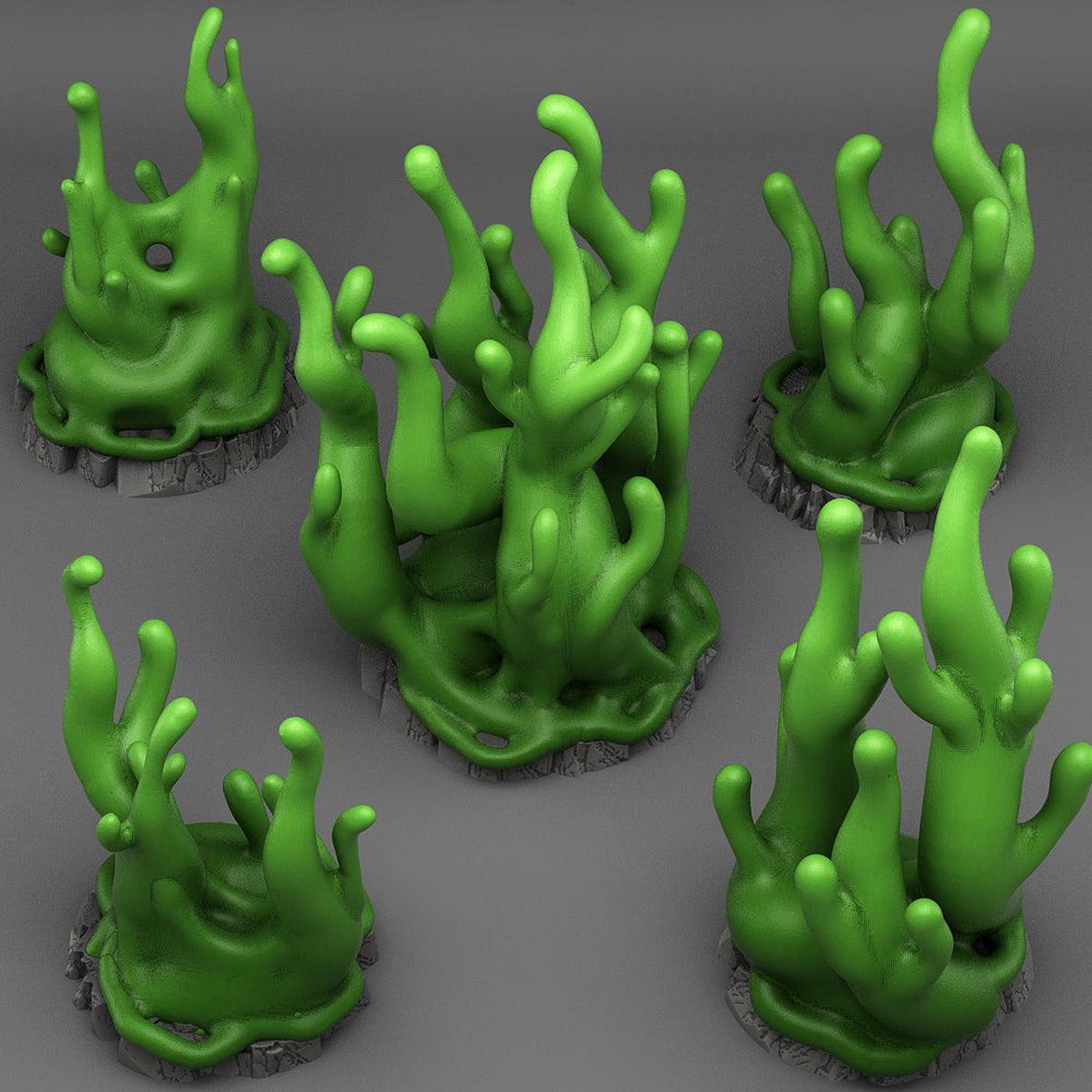 3D Printed Fantastic Plants and Rocks Slime Eruption 28mm - 32mm D&D Wargaming (Online Only)