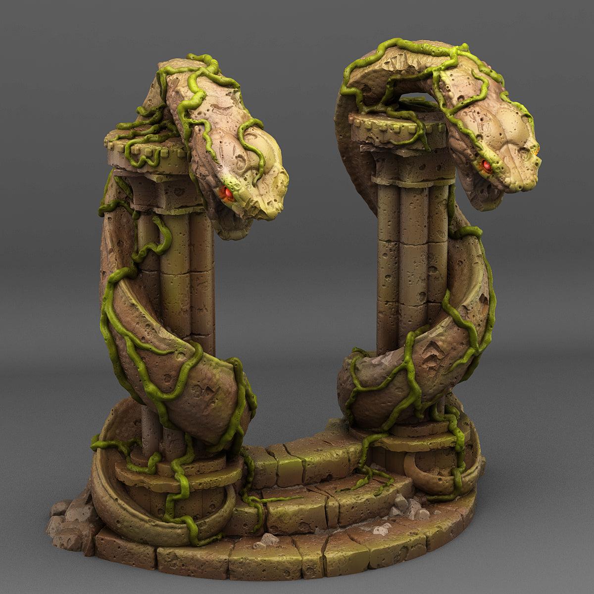 3D Printed Fantastic Plants and Rocks Snake God Portal 28mm - 32mm D&D Wargaming (Online Only)