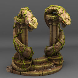 3D Printed Fantastic Plants and Rocks Snake God Portal 28mm - 32mm D&D Wargaming (Online Only)