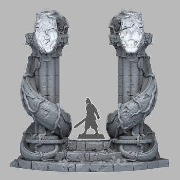 3D Printed Fantastic Plants and Rocks Snake God Portal 28mm - 32mm D&D Wargaming (Online Only)