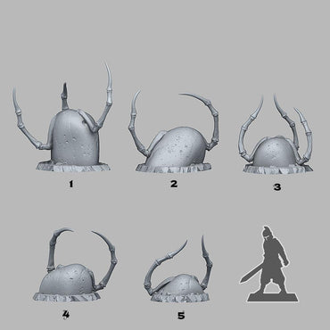 3D Printed Fantastic Plants and Rocks Spider Stones 28mm - 32mm D&D Wargaming (Online Only)