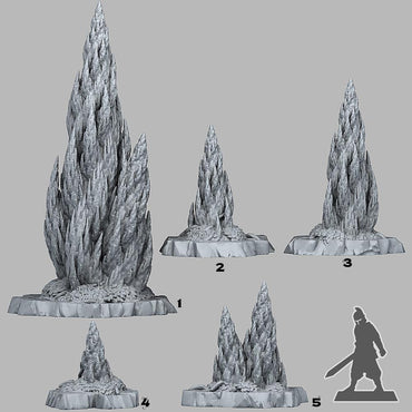 3D Printed Fantastic Plants and Rocks Spiraling Pine 28mm - 32mm D&D Wargaming (Online Only)