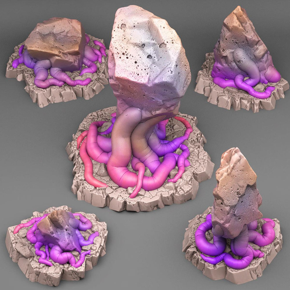 3D Printed Fantastic Plants and Rocks Squidstones 28mm - 32mm D&D Wargaming (Online Only)