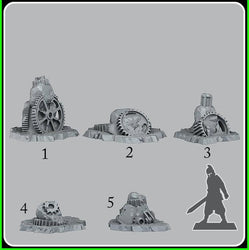 3D Printed Fantastic Plants and Rocks Steampunk Stones 28mm - 32mm D&D Wargaming (Online Only)