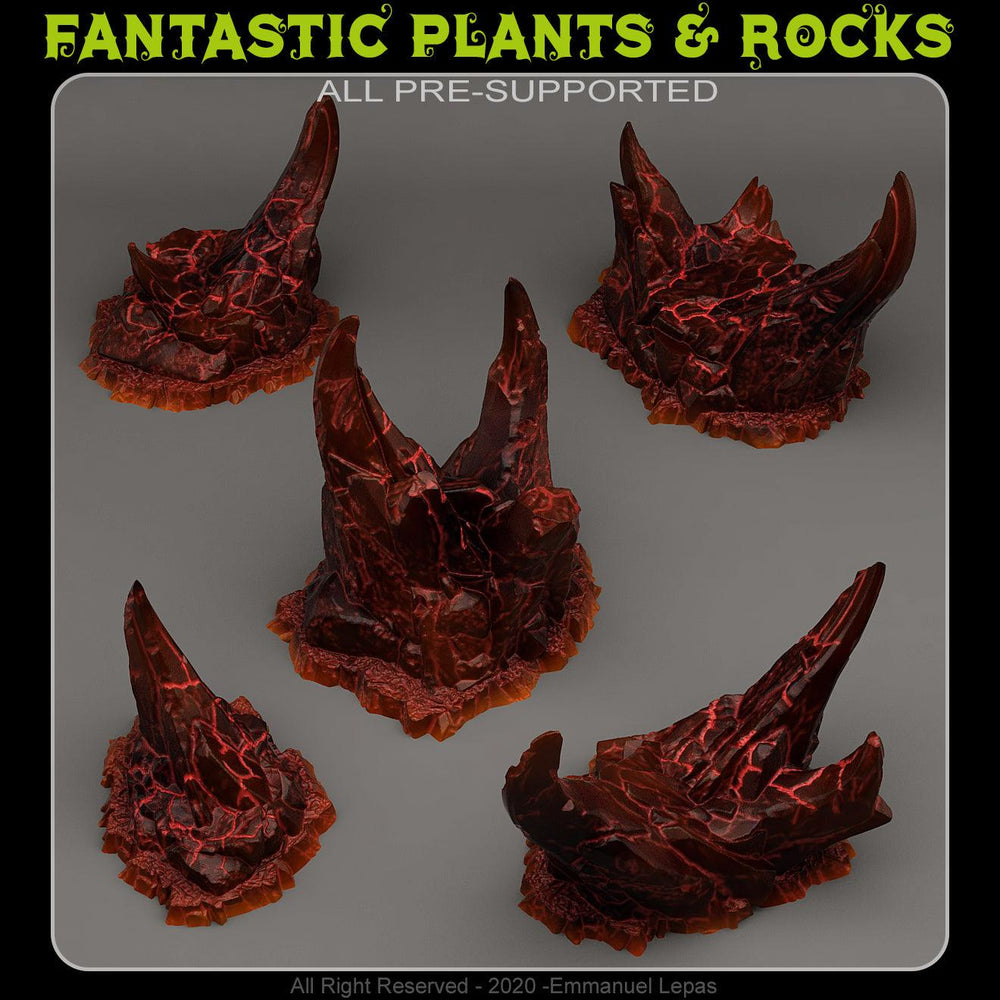 3D Printed Fantastic Plants and Rocks STONES FROM HELL 28mm - 32mm D&D Wargaming (Online Only)