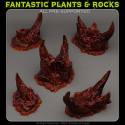 3D Printed Fantastic Plants and Rocks STONES FROM HELL 28mm - 32mm D&D Wargaming (Online Only)