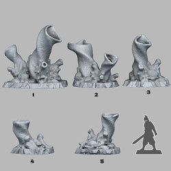 3D Printed Fantastic Plants and Rocks Strange Smoke Holes Cavern 28mm - 32mm D&D Wargaming (Online Only)