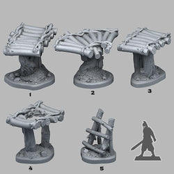 3D Printed Fantastic Plants and Rocks Swamp Modular Bridges 28mm - 32mm D&D Wargaming (Online Only)