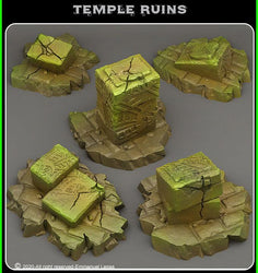 3D Printed Fantastic Plants and Rocks Temple Ruins 28mm - 32mm D&D Wargaming (Online Only)