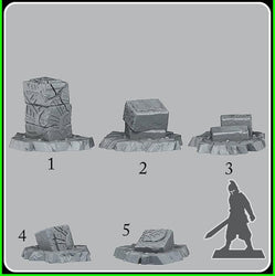 3D Printed Fantastic Plants and Rocks Temple Ruins 28mm - 32mm D&D Wargaming (Online Only)