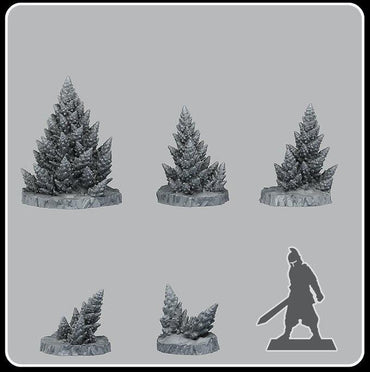 3D Printed Fantastic Plants and Rocks Toxic Alien Pines 28mm - 32mm D&D Wargaming (Online Only)