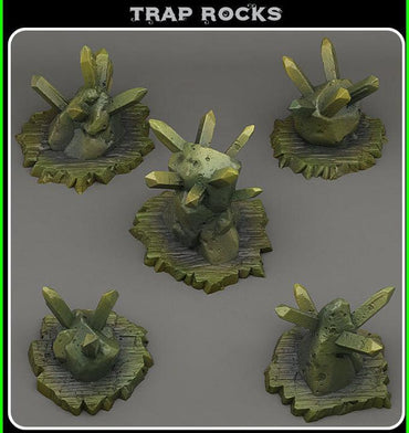 3D Printed Fantastic Plants and Rocks Trap Rocks 28mm - 32mm D&D Wargaming (Online Only)