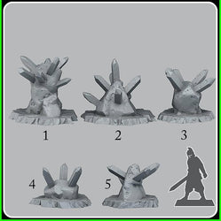 3D Printed Fantastic Plants and Rocks Trap Rocks 28mm - 32mm D&D Wargaming (Online Only)