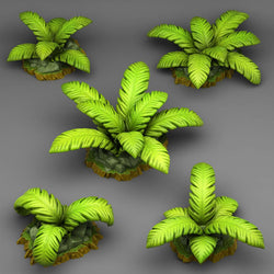 3D Printed Fantastic Plants and Rocks Tropical Island Plants 28mm - 32mm D&D Wargaming (Online Only)