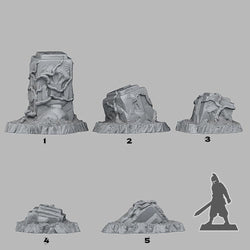 3D Printed Fantastic Plants and Rocks TROPICAL RUINS 28mm - 32mm D&D Wargaming (Online Only)