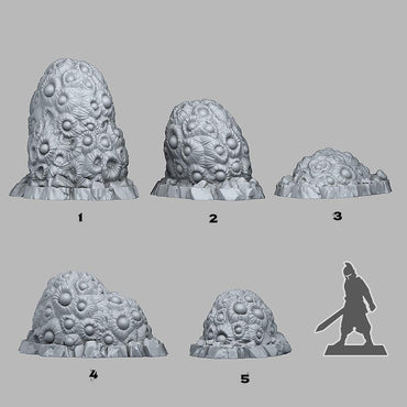 3D Printed Fantastic Plants and Rocks Underdark Eyes Plants 28mm - 32mm D&D Wargaming (Online Only)