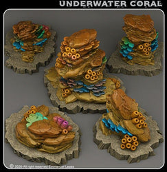 3D Printed Fantastic Plants and Rocks Underwater Coral 28mm - 32mm D&D Wargaming (Online Only)