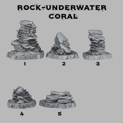 3D Printed Fantastic Plants and Rocks Underwater Coral 28mm - 32mm D&D Wargaming (Online Only)