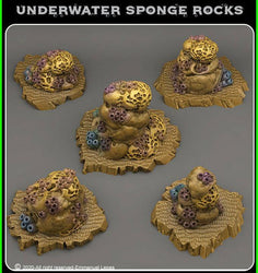 3D Printed Fantastic Plants and Rocks Underwater Sponge Rocks 28mm - 32mm D&D Wargaming (Online Only)