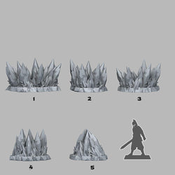 3D Printed Fantastic Plants and Rocks Vampiric Crystals 28mm - 32mm D&D Wargaming (Online Only)
