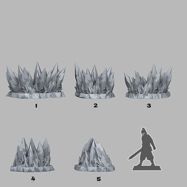 3D Printed Fantastic Plants and Rocks Vampiric Crystals 28mm - 32mm D&D Wargaming (Online Only)