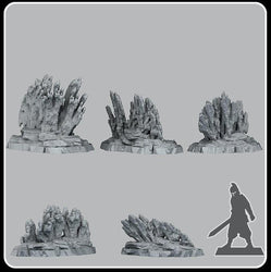 3D Printed Fantastic Plants and Rocks Venusian Corals 28mm - 32mm D&D Wargaming (Online Only)