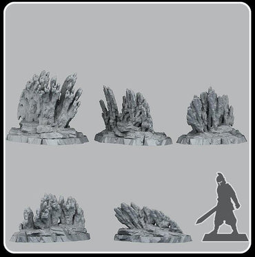 3D Printed Fantastic Plants and Rocks Venusian Corals 28mm - 32mm D&D Wargaming (Online Only)