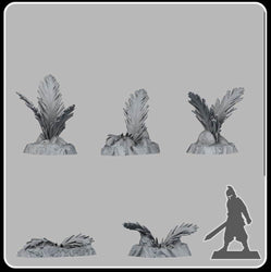 3D Printed Fantastic Plants and Rocks Venusian Ferns 28mm - 32mm D&D Wargaming (Online Only)
