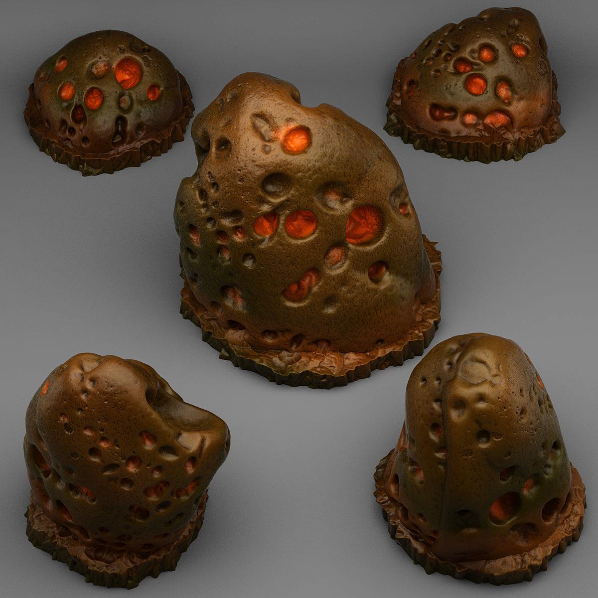 3D Printed Fantastic Plants and Rocks Volcano Rocks 28mm - 32mm D&D Wargaming (Online Only)