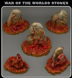 3D Printed Fantastic Plants and Rocks War of the Worlds Stones 28mm - 32mm D&D Wargaming (Online Only)