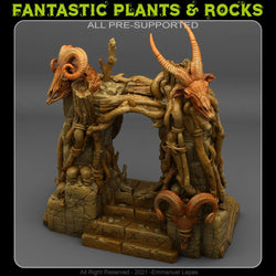3D Printed Fantastic Plants and Rocks Witch Portal 28mm - 32mm D&D Wargaming (Online Only)