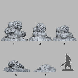 3D Printed Fantastic Plants and Rocks Wormhole Mushrooms 28mm - 32mm D&D Wargaming (Online Only)