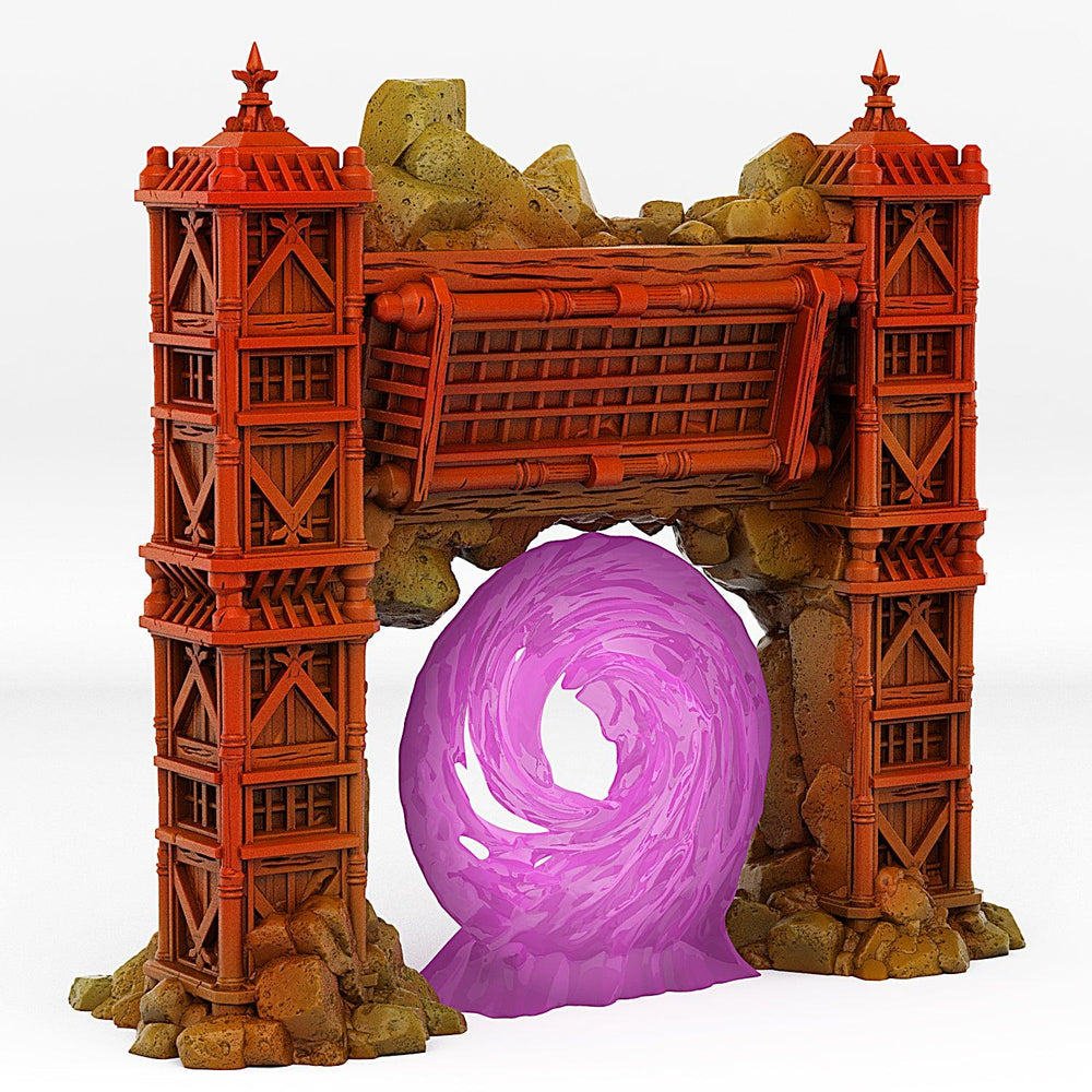 3D Printed Fantastic Portals and Effects Ancient Asian Temple Portal 28mm - 32mm D&D Wargaming (Online Only)