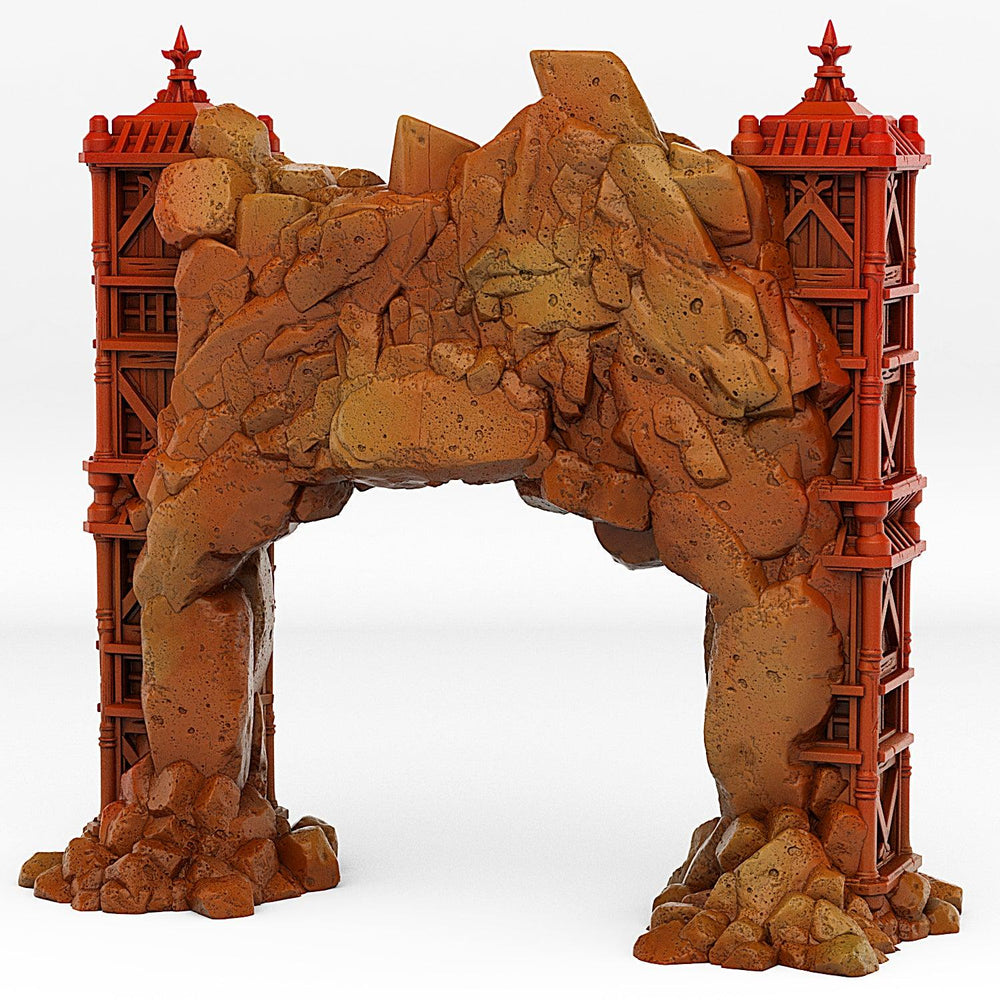 3D Printed Fantastic Portals and Effects Ancient Asian Temple Portal 28mm - 32mm D&D Wargaming (Online Only)
