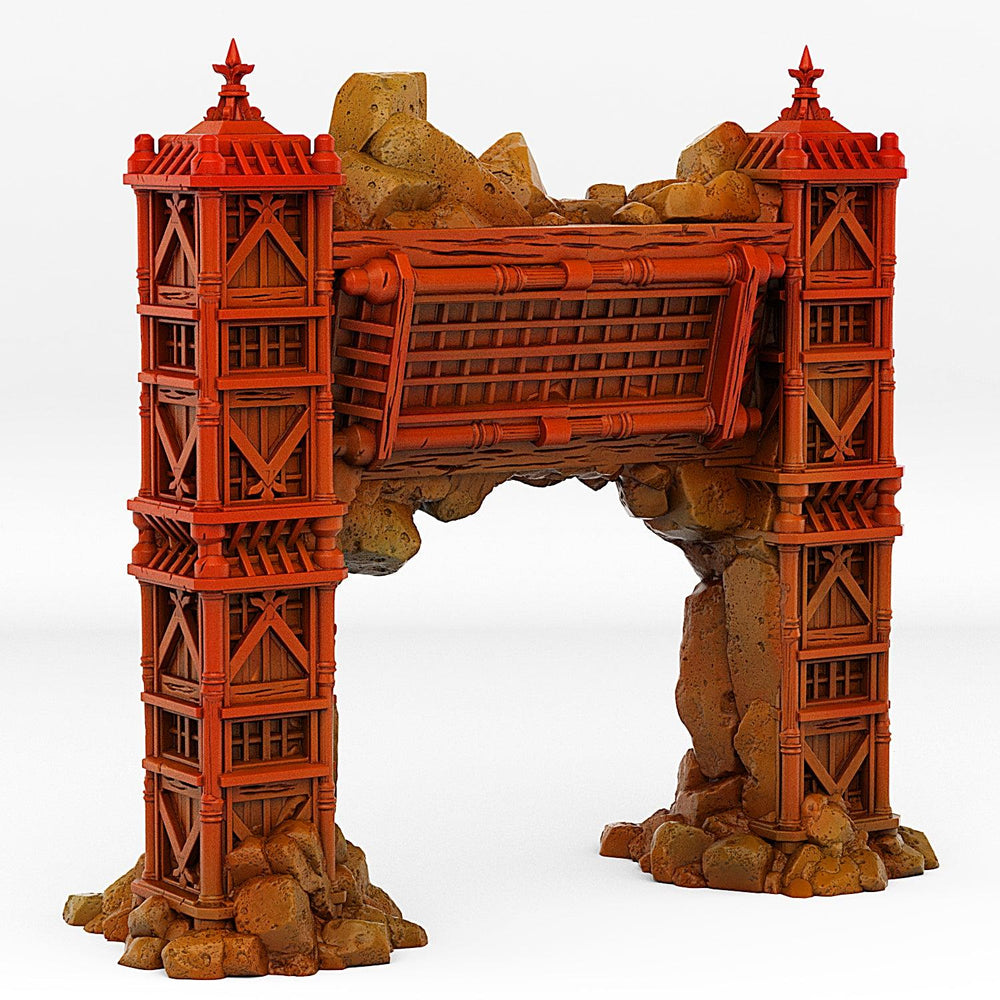 3D Printed Fantastic Portals and Effects Ancient Asian Temple Portal 28mm - 32mm D&D Wargaming (Online Only)
