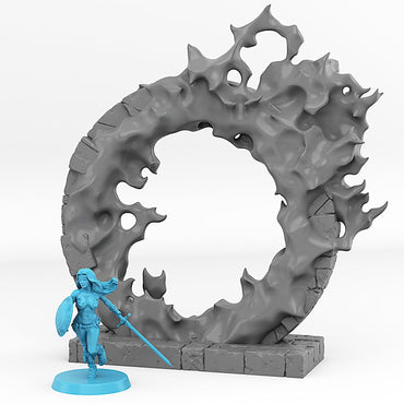 3D Printed Fantastic Portals and Effects Fire Elemental Portal 28mm - 32mm D&D Wargaming (Online Only)