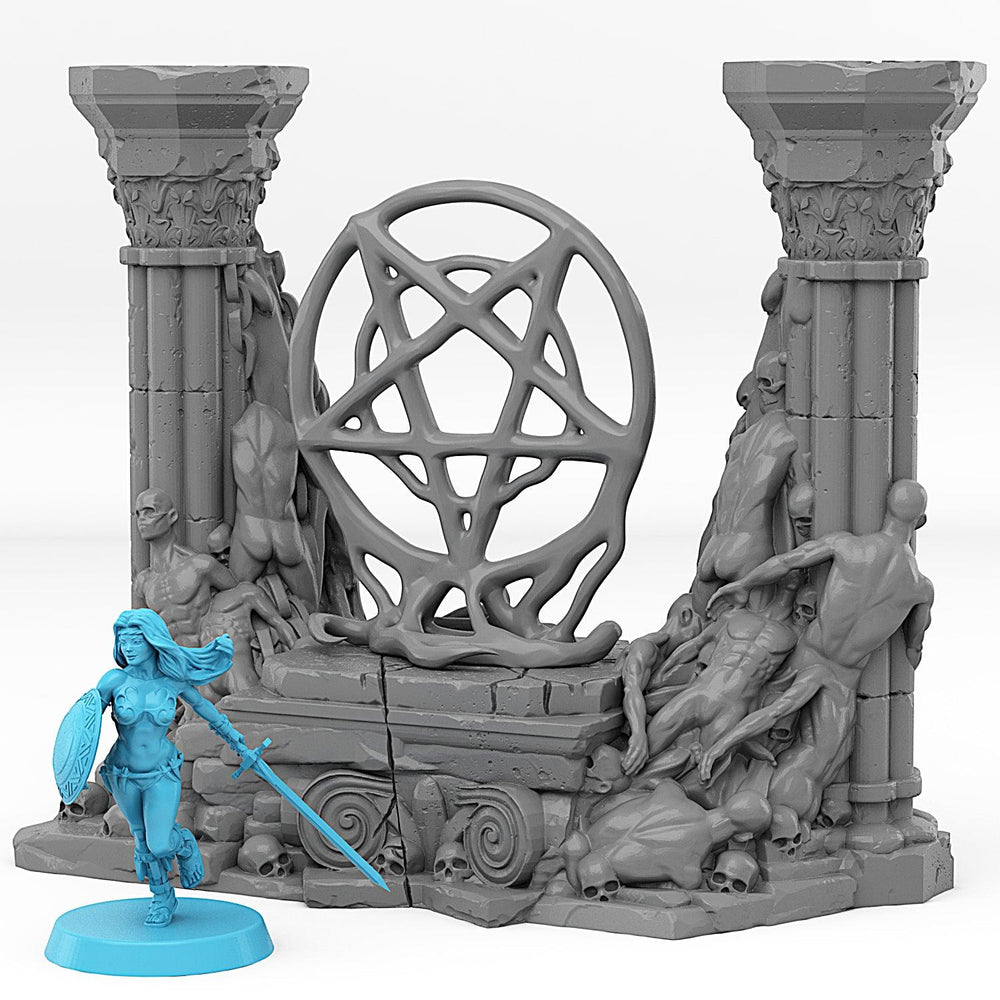 3D Printed Fantastic Portals and Effects Hell Portal 28mm - 32mm D&D Wargaming (Online Only)