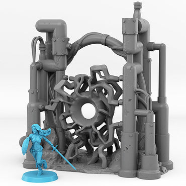 3D Printed Fantastic Portals and Effects Martian Pipes Portal 28mm - 32mm D&D Wargaming (Online Only)
