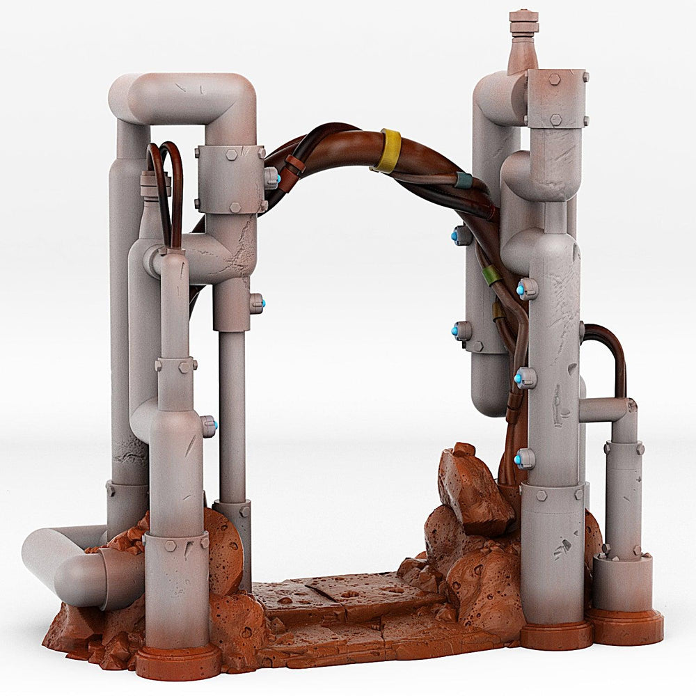 3D Printed Fantastic Portals and Effects Martian Pipes Portal 28mm - 32mm D&D Wargaming (Online Only)