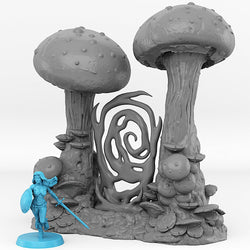3D Printed Fantastic Portals and Effects Mushrooms Portal 28mm - 32mm D&D Wargaming (Online Only)