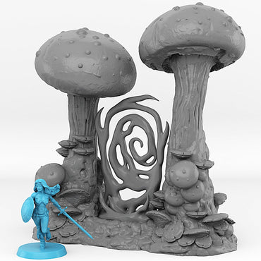 3D Printed Fantastic Portals and Effects Mushrooms Portal 28mm - 32mm D&D Wargaming (Online Only)