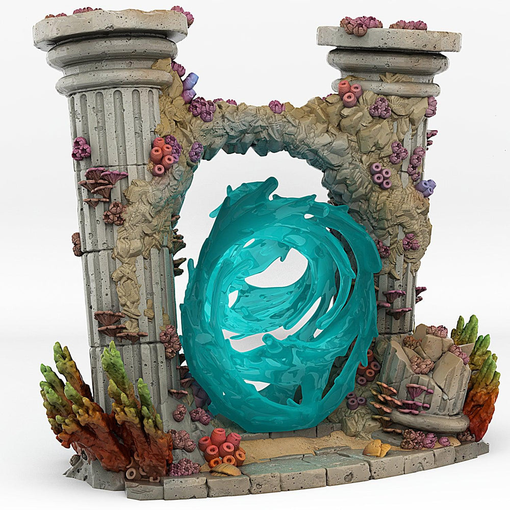 3D Printed Fantastic Portals and Effects Underwater Temple Portal 28mm - 32mm D&D Wargaming (Online Only)